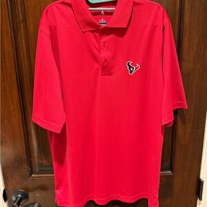 NFL Houston Texans - Antigua Red Polo Shirt with Logo